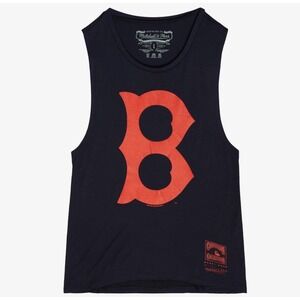 Mitchell & Ness Women's Small Navy‎ Boston Red Sox Tonal Logo Story Tank Top NWT